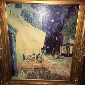 Vincent van Gogh cafe terrace by night painting